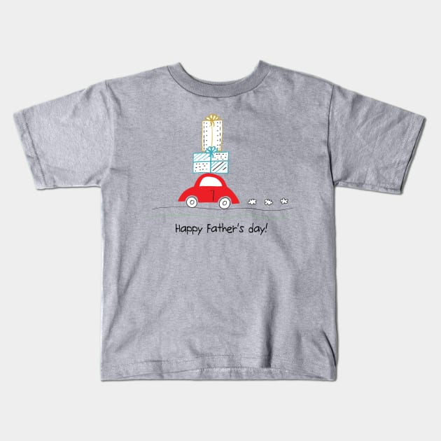 Happy Father's Day 3 Kids T-Shirt by grafart